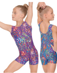 Eurotard 47503 Girls Under the Sea Metallic Sequin Gymnastics Biketard