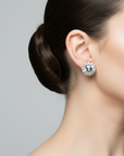 Crystal Button Earrings "Dance Mom Style"