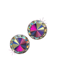 Crystal Button Earrings "Dance Mom Style"