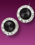 17mm Color Crystal Button Earrings