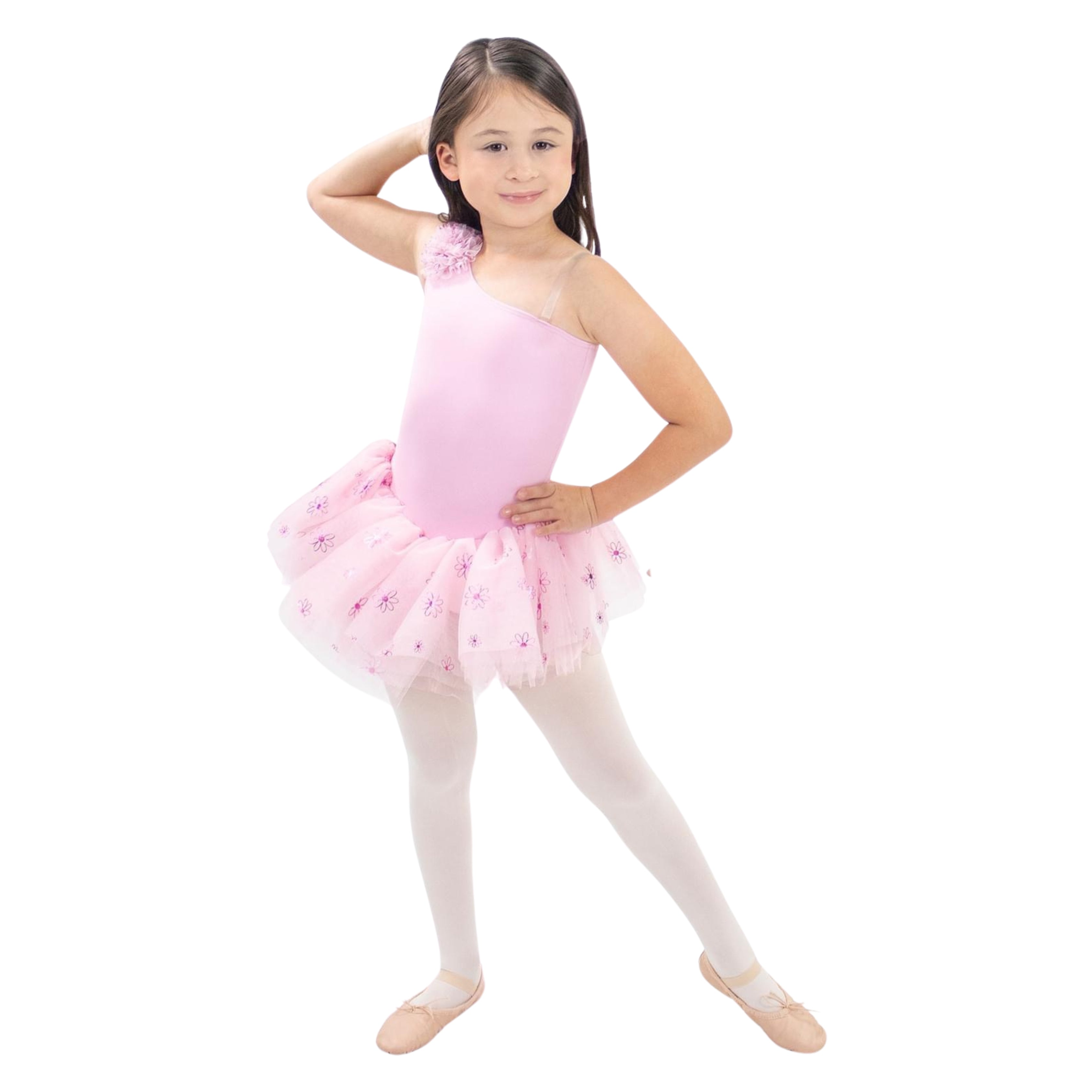 ladies one shoulder dress Basic Moves BM9487IL Girls One Shoulder Dress – Dorothy's Dance Shop